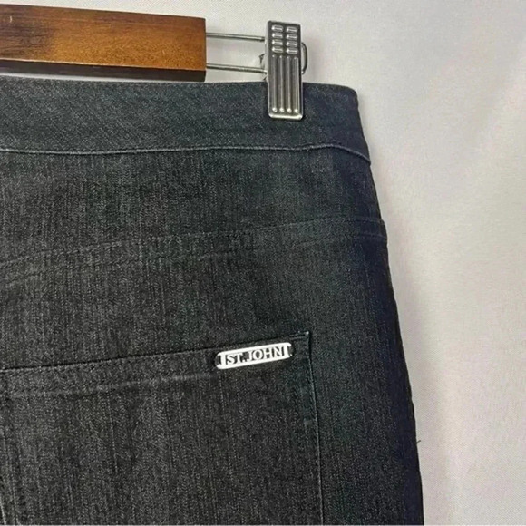 St. John Dark Gray Straight Leg High Rise Jeans 6 - Picture 4 of 5